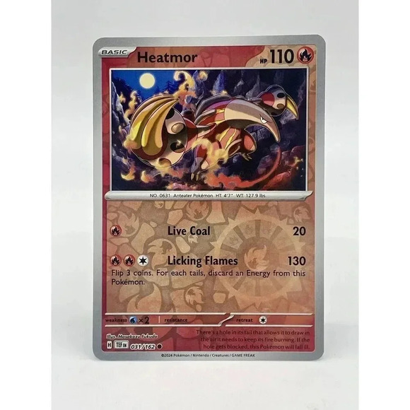 Heatmor 31/162 Reverse‎ Holo Temporal Forces Pokemon TCG Mint Unplayed - Picture 1 of 7